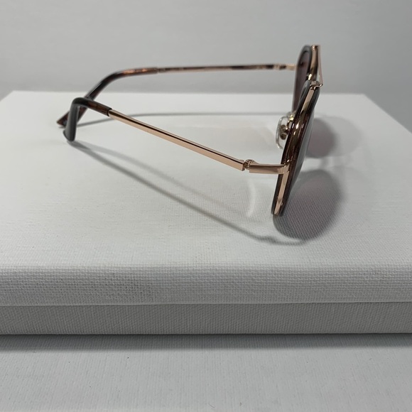 Nine West gold and mauve wire sunglasses - Picture 2 of 4